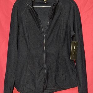 Yogalicious Slim Fit Performance Jacket Navy Blue Large